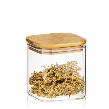 4Home Bamboo üveg élelmiszer tároló bambusz fedéllel, 550 ml, 550 ml