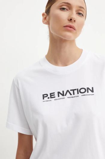 Bavlněné tričko P.E Nation Aero SS Tee bílá barva, 243T329