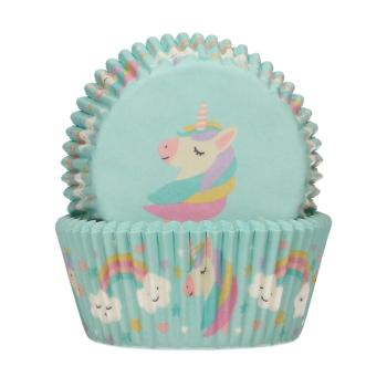 Cakesupplies Košíčky na pečení - Modré Unicorn 48 ks