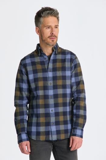 KOŠILE GANT REG HERRINGBONE FLANNEL CHK SHIRT MARINE