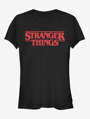 ZOOT.Fan Netflix Stranger Things Logo Triko Černá