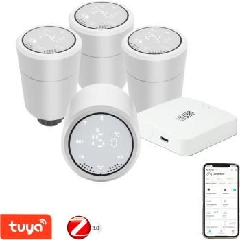 Termosztátfej Immax NEO Smart Thermostat 4+1 Starter Kit, Zigbee, TUYA