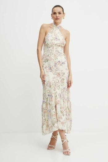 Šaty Twinset béžová farba, maxi, áčkový strih, 251TT2151