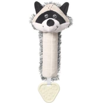 BabyOno Squeaky Toy with Teether jucărie fluierătoare pentru dentiție Racoon Rocky 1 buc