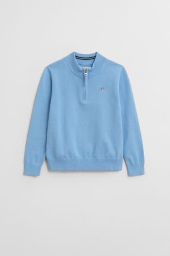 SVETR GANT SHIELD COTTON HALF ZIP DREAM BLUE