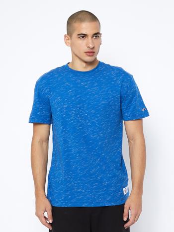 Tommy Jeans pánské modré tričko HEATHERED SLUB TEE