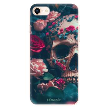 Odolné silikonové pouzdro iSaprio - Skull in Roses - iPhone 8