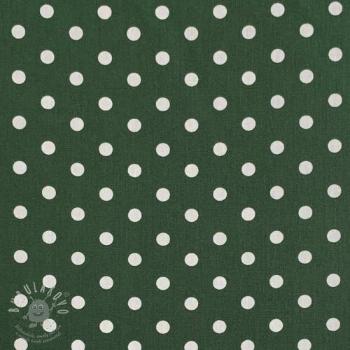 Bavlněná látka Dots dark green