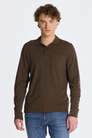 POLOKOŠILE GANT WOOL LS POLO RICH BROWN