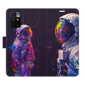 Flipové pouzdro iSaprio - Neon Astronaut 02 - Xiaomi Redmi 10