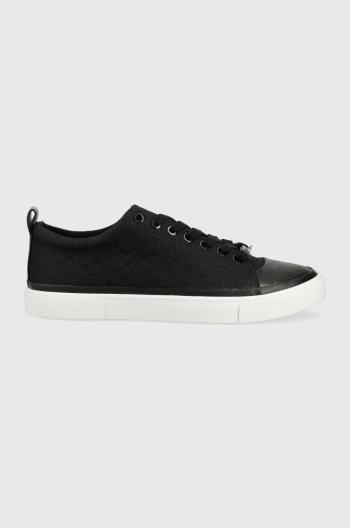 Tenisky Calvin Klein VULC LACE UP - MONO dámské, černá barva, HW0HW01777