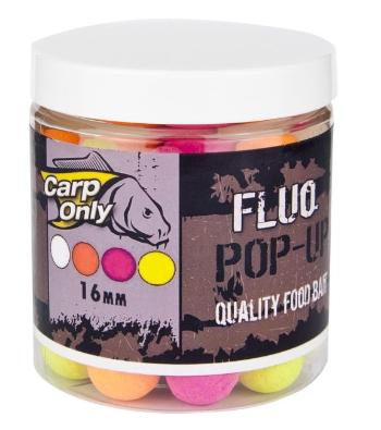 Carp only fluo pop up boilie 80 g 16 mm-white