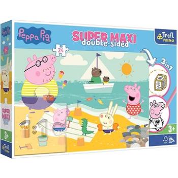 Trefl Oboustranné puzzle Prasátko Peppa super maxi 24 dílků (41010)