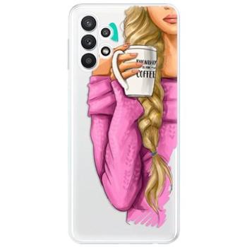 iSaprio My Coffe and Blond Girl pro Samsung Galaxy A32 LTE (coffblon-TPU3-A32LTE)