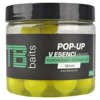 Tb baits plovoucí boilie pop-up yellow scopex squid + nhdc 65 g 16 mm