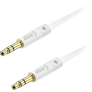 AlzaPower FlatCore Audio 3.5mm Jack (M) to 3.5mm Jack (M) 1m bílý (APW-CBA3JMF01W)