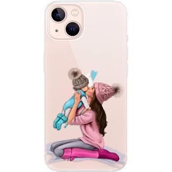 iSaprio Kissing Mom - Brunette and Boy pro iPhone 13 (kmbruboy-TPU3-i13)