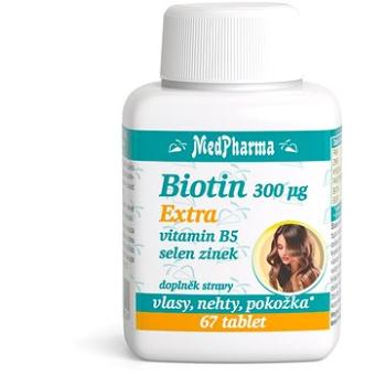 MedPharma Biotin 300 µg Extra - 67 tbl. (8594045476194)