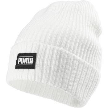 Puma RIBBED CLASSIC CUFF BEANIE Pletená čepice, bílá, velikost