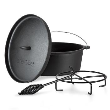Klarstein Galloway, litinový hrnec, 11.3 barbecue hrnec, litina, velikost XL/10,7 l