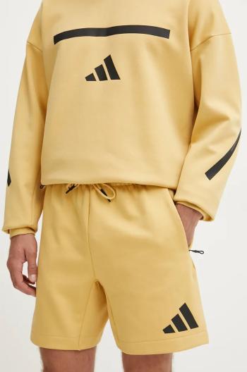 Kraťasy adidas ZNE pánské, žlutá barva, JF2456