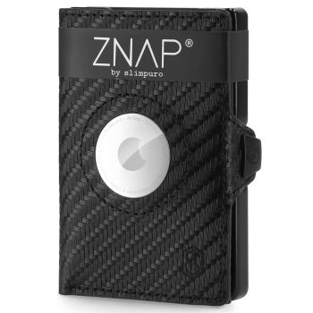 Slimpuro ZNAP Airtag Wallet, 8 karet, přihrádka na mince, 8,9 x 1,5 x 6,3 cm (Š x V x H), ochrana RFID