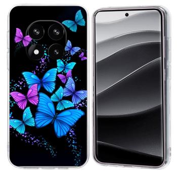 ART TPU Ochranný kryt pre Xiaomi Redmi Note 14 Pro+ 5G PURPLE BUTTERFLIES