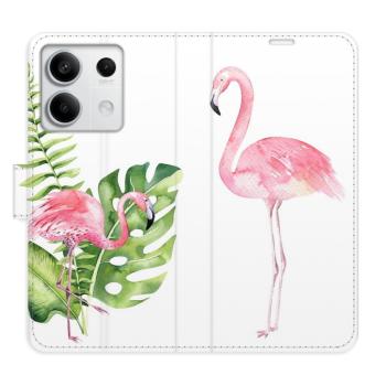 Flipové pouzdro iSaprio - Flamingos - Xiaomi Redmi Note 13 5G