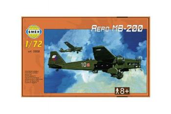 Směr plastikový model letadla ke slepení Aero MB-200 slepovací stavebnice letadlo 1:72