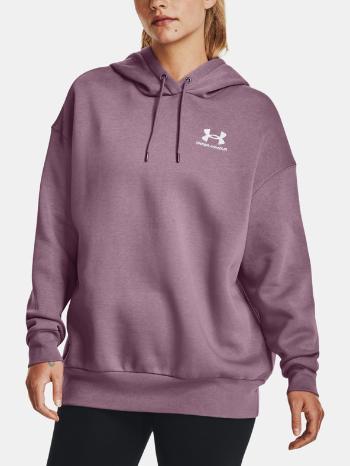 Under Armour Essential Flc OS Hoodie Mikina Fialová