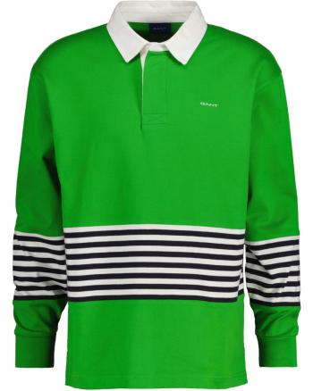 POLOKOŠILE GANT D2. STRIPED HEAVY RUGGER SUMMER GREEN