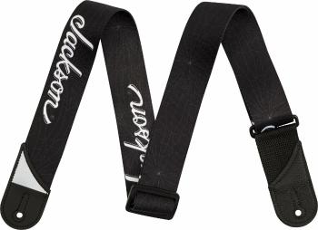 Jackson White Logo Strap Kytarový pás Black