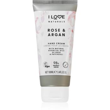 I love... Naturals Rose & Argan hydratační krém na ruce s vůní růží 100 ml