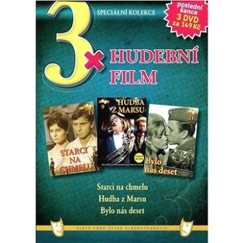 3x Hudební film - Starci na chmelu, Bylo nás deset, Hudba z Marsu /papírové pošetky/ (3DVD) - DVD (7017-9)