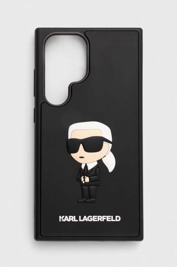 Obal na telefon Karl Lagerfeld S24 Ultra S928 černá barva, KLHCS24L3DRKINK