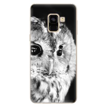 Odolné silikonové pouzdro iSaprio - BW Owl - Samsung Galaxy A8 2018