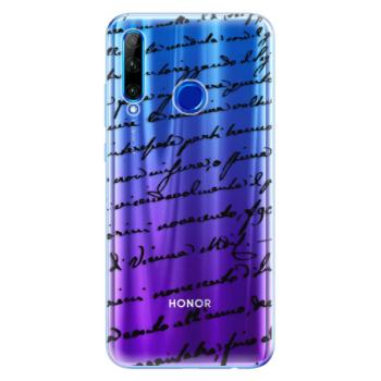 Odolné silikonové pouzdro iSaprio - Handwriting 01 - black - Huawei Honor 20 Lite