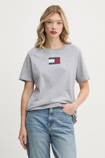 Bavlněné tričko Tommy Jeans šedá barva, DW0DW20461