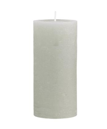 Zelená široká svíčka Rustic pillar verte - Ø 7*15cm/ 60h 71049217 (71492-17)