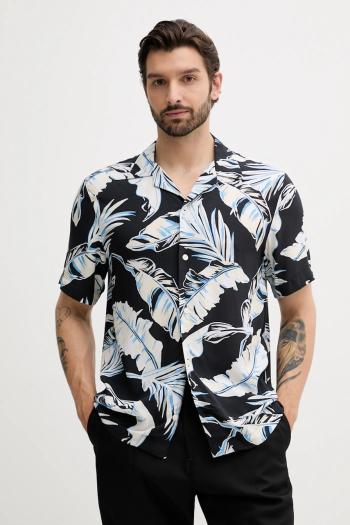 Košeľa Tommy Hilfiger čierna farba, regular, MW0MW39449