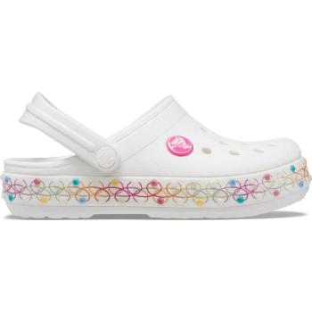 Crocs CROCBAND STRETCH NECKLACE Gyerek papucs, fehér, méret 32/33