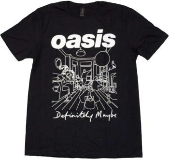 Oasis Tričko Definitely Maybe Line Drawing Unisex Black XL