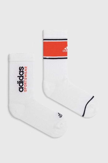 Ponožky adidas 2-pack bílá barva, IW2919