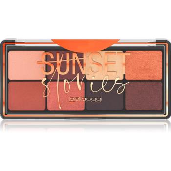 bellaoggi Sunset Stories paleta očních stínů 8 barev odstín Deep Nude 9.5 g