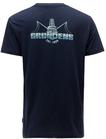 Grundéns tričko logo boat ss t-shirt dark navy - m