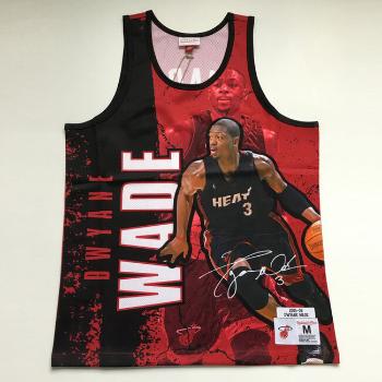 Mitchell & Ness tank top Miami Heat Player Burst Mesh Tank red - L