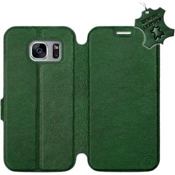 Flip pouzdro na mobil Samsung Galaxy S7 Edge - Zelené - kožené -   Green Leather (5903226527281)