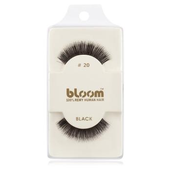 Bloom Natural nalepovací řasy z přírodních vlasů No. 20 (Black) 1 cm