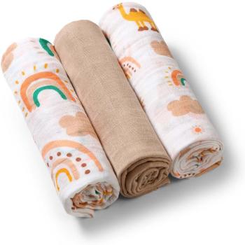 BabyOno Take Care Muslin Diapers látkové pleny Beige 3 ks