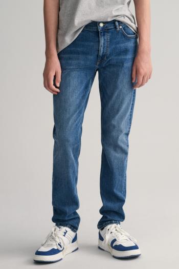 DŽÍNY GANT SLIM JEANS SEMI LIGHT BLUE BROKEN IN